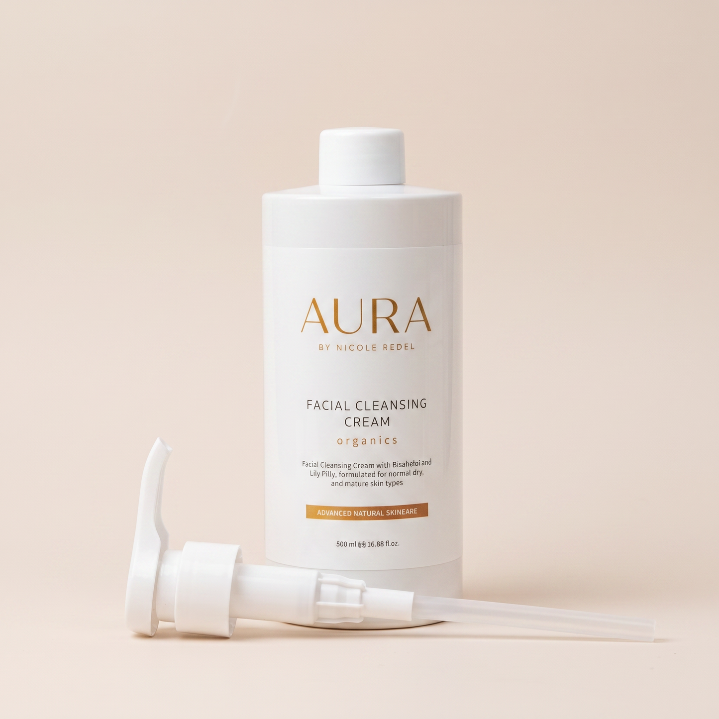 Aura by Nicole Redel Facial Cleansing Cream Normal/Dry/Mature 500ml with a pump