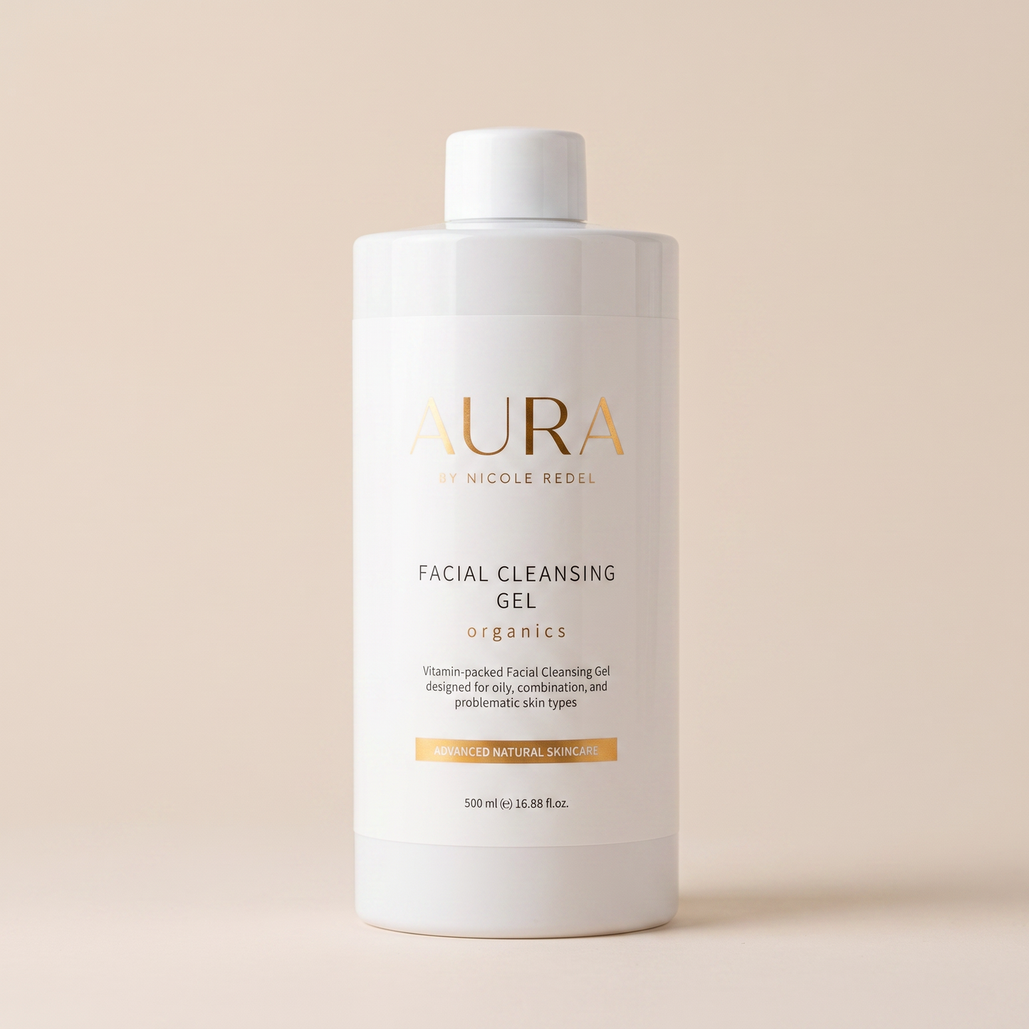 Aura by Nicole Redel Facial Cleansing Gel Oily/Combination 500ml with pump