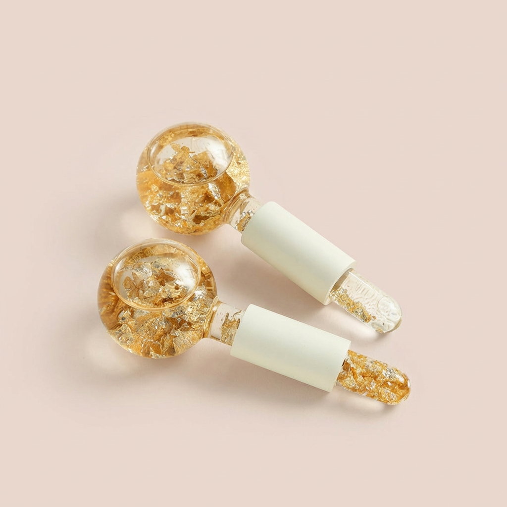 2pcs Facial Beauty Ice Globes – Cooling Massage Tools for Radiant Youthful Skin